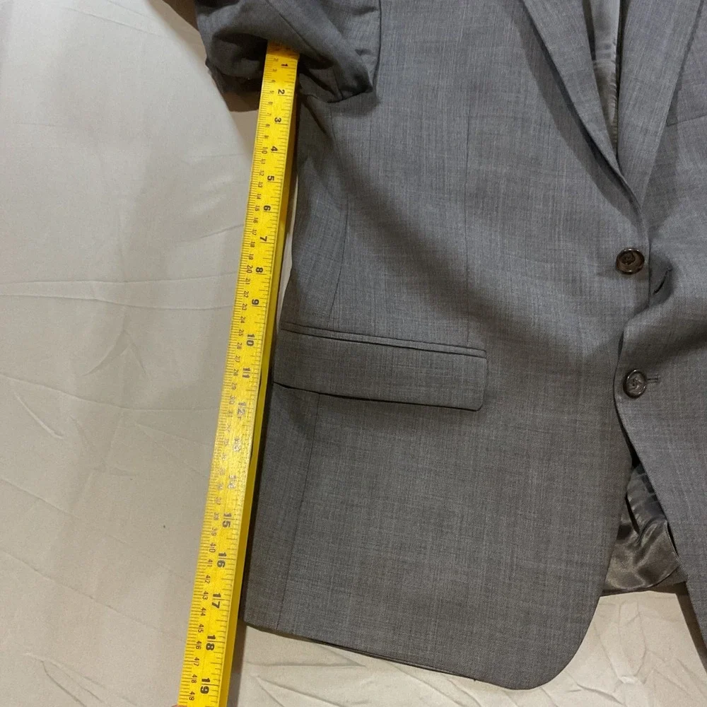Lauren Ralph Lauren 42S Gray Blazer Sport Coat 2 Button Suit Jacket Mens Short